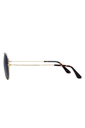 Vogs  Polarize Pilot Güneş Gözlüğü Raptor 105 Medium Altın Gözlük Siyah Cam