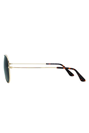 Vogs  Polarize Pilot Güneş Gözlüğü Raptor 105 Medium Altın Gözlük Yeşil Cam