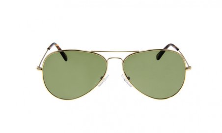 Polarize Pilot Güneş Gözlüğü Raptor 105 Large Altın Gözlük Yeşil Cam