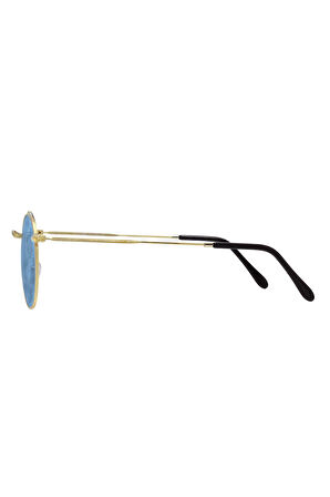 Sanches  Altın Çerçeve Polarize Yuvarlak Güneş Gözlüğü