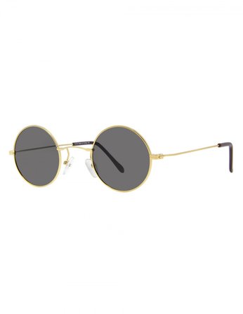 Sanches Vintage Yuvarlak Polarize Güneş Gözlüğü Gümüş Çerçeve Füme Cam 42 mm