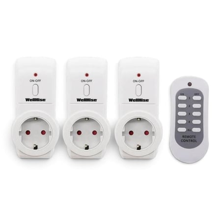 Wellhise YK02-GR-3+1 Uzaktan Kumandalı 3'Lü Priz Seti 3680W