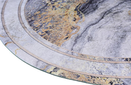 Vitaus Kaymaz Tabanlı Yıkanabilir Halı FGR-S404-Yuvarlak-160x160