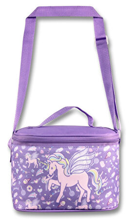 Ümit Çanta Kız Çocuk Beslenme Çantası (Thermo Isı Yalıtımlı) - Unicorn Pegasus - Lila -  5028