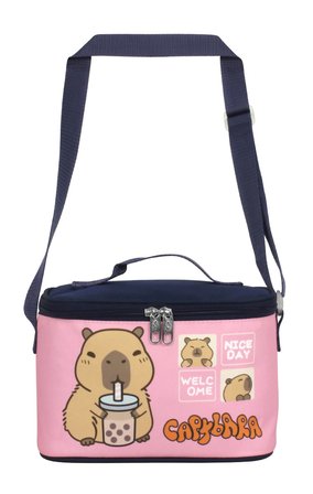 Capybara Kız Çocuk Isı Yalıtımlı Beslenme Çantası - Lacivert - Pembe - 5204