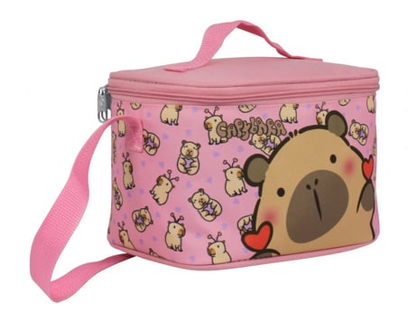 Capybara Kız Çocuk Isı Yalıtımlı Beslenme Çantası - Pembe - 5213