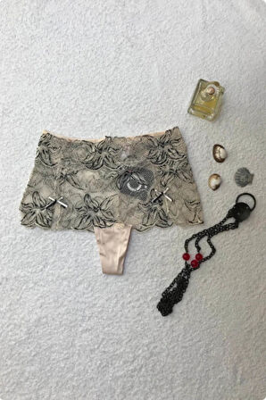 Kadın 145-046 Gazelle Dantelli İtalyan Kesim Yarım Boxer