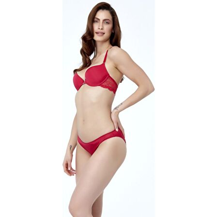 Golshan Githa Kadın Foam Cup Push Up Kırmızı Sütyen 115-059