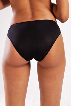 GOLDY A Plus Siyah Dantel Detaylı Mini Slip Külot