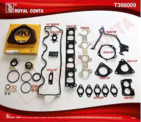 Fiat Motor Takım Contası Skt Keceli Silindir Kapaksız Doblo Punto Strada 1,9jtd - Royal T398009