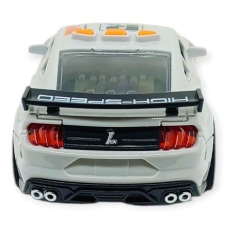 Spor Araba GT-500 Sürtmeli Işıklı Sesli Beyaz Plastik 18cm