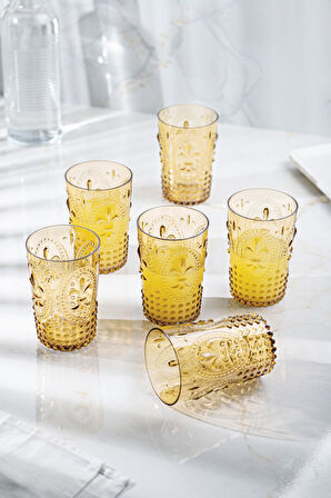 Akrilik Amber Tekli Kısa Bardak & Su Meşrubat Kahve Yanı Bardağı 400 ml ( Cam Değildir )