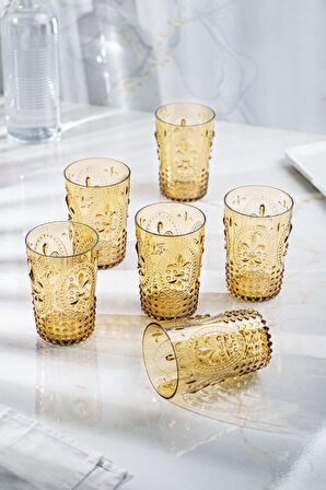 Akrilik Amber Tekli Kısa Bardak & Su Meşrubat Kahve Yanı Bardağı 400 ml ( Cam Değildir )