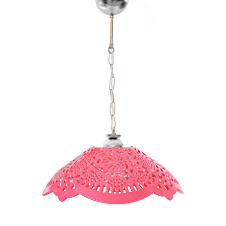 Fuşya Akrilik Avize Soft Pembe Modern Aydınlatma 35x35x12 cm