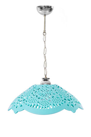 Turkuaz Akrilik Avize Soft Modern Aydınlatma 35x35x12 cm