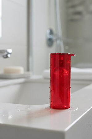 Kırmızı Akrilik Sıvı Sabunluk 250 ml