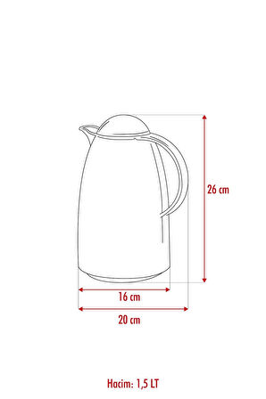 1.5 LT Isı Yalıtımlı Çay Ve Soğuk Su Termosu (12 Saat Sıcak Tutar& İçi Camdır)