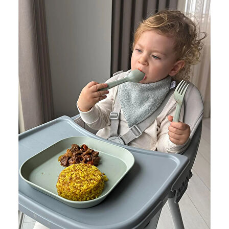 Let's Be Child LC Kare Tabak 2'li Sage Green - Peach