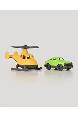 Lc Minik Taşıtlar Helikopter Ve Minik Araba- Sarı