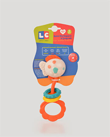  Balık Diş Kaşıyıcı & Çıngırak -Turuncu