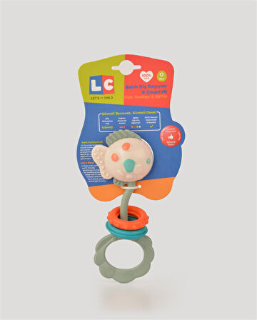  Balık Diş Kaşıyıcı & Çıngırak - Gri