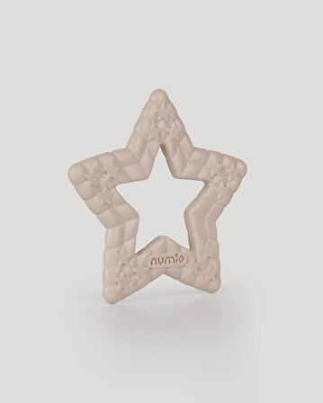 Yıldız Desenli Bebek Diş Kaşıyıcı Ekru