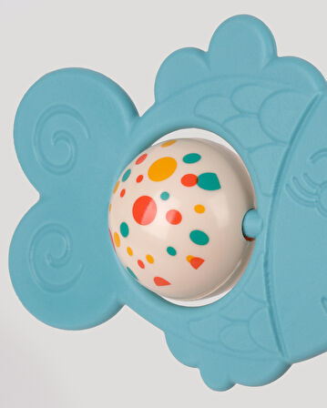 Arkadaşım Balık Diş Kaşıyıcı Çıngırak-Turkuaz