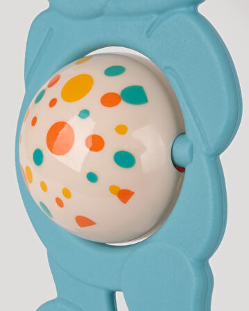 Sevimli Ayıcık Diş Kaşıyıcı Çıngırak-Turkuaz