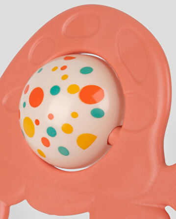 Sevimli Kaplumbağa Diş Kaşıycı Çıngırak-Somon