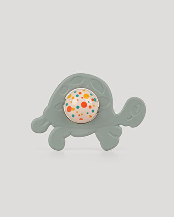 Sevimli Kaplumbağa Diş Kaşıycı Çıngırak-Petrol Yeşili