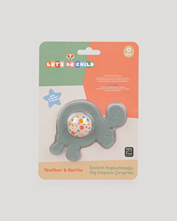 Sevimli Kaplumbağa Diş Kaşıycı Çıngırak-Petrol Yeşili