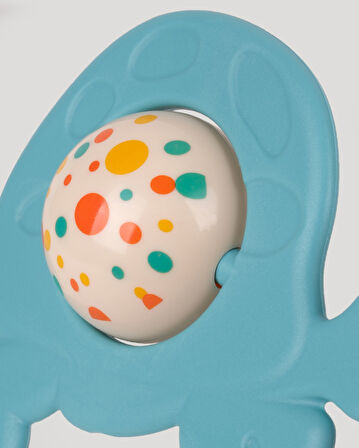 Sevimli Kaplumbağa Diş Kaşıycı Çıngırak-Turkuaz