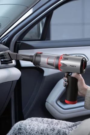 MATT MCV22 Şarjlı Araç Süpürgesi Kırmızı 22.000Pa Güçlü Vakumlu Mini Type-C Şarjlı 220ML