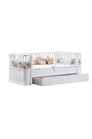 Yavrulu Karyola, Antalya Montessori Yavrulu Yatak - Beyaz + 2 Adet Comfort Yatak Beyaz-90 x 190