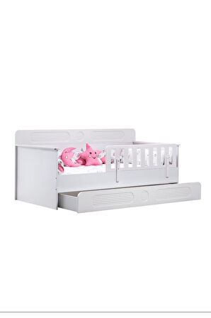 Yavrulu Karyola, Flora Yavrulu Montessori Karyola - Beyaz + 1 Adet Comfort Yatak