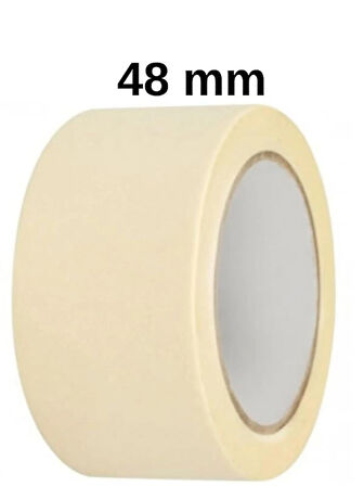 6 Adet Maskeleme Bandı Boya Bandı 48mm X 25m  Kağıt Bant