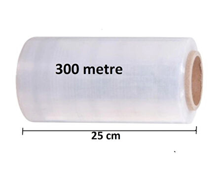 Palet Dilimli Streç 25 CM 17 Mic.  1000Gr / 300mt. Şeffaf 2 Adet