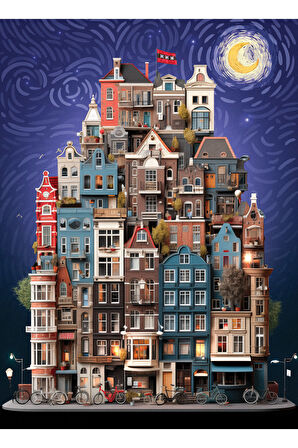 Anatolian 1000 Parçalık Puzzle / Amsterdam Starry Night - Kod 1183