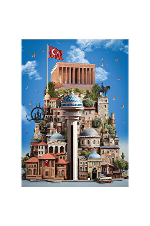 Anatolian 1000 Parçalık Puzzle - Ankara 1207