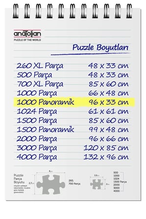 Anatolian 1000 Parçalık Puzzle - Şömineli Kütüphane 1228