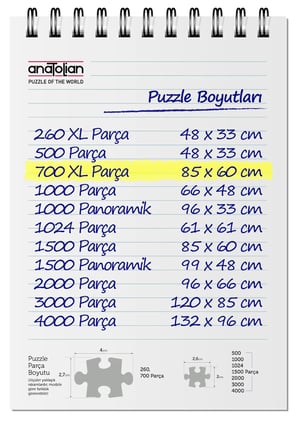 Anatolian 700 Parça XL Puzzle - Akdeniz Zarafeti 2715