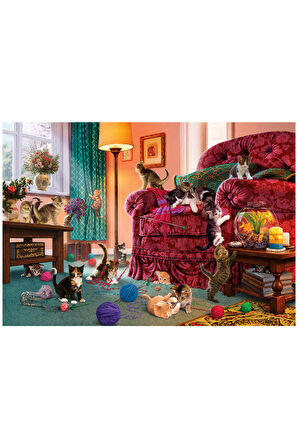 Şımarık Kediler 3632 14+ Yaş Orta Boy Puzzle 500 Parça
