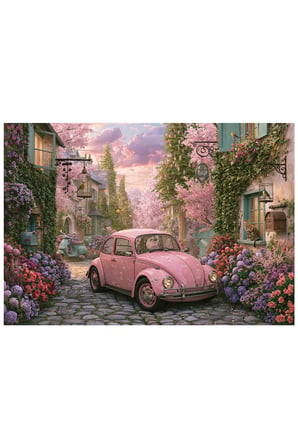 Anatolian 500 Parçalık Puzzle - Pembe Vosvos 3646