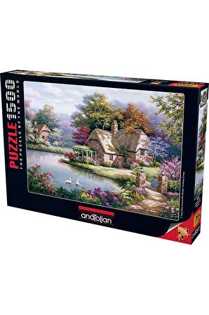 Anatolian 1500 Parçalık Puzzle - Kuğular ve Kır Evi 4529