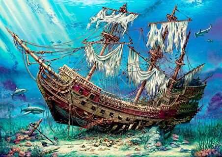 Anatolian 1500 Parçalık Puzzle - Batık Gemi 4558