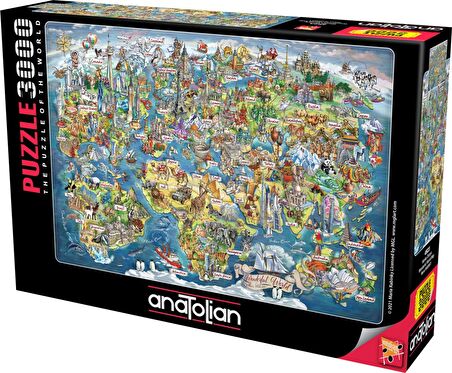 Anatolian 3000 Parçalık Puzzle - Harika Dünya 4923