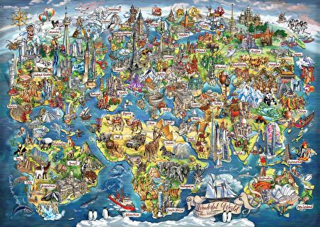 Anatolian 3000 Parçalık Puzzle - Harika Dünya 4923