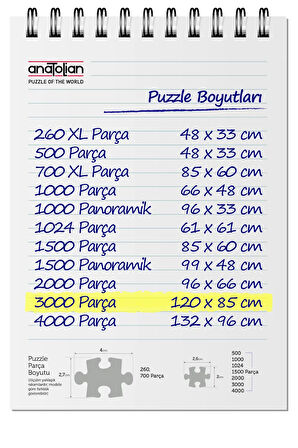 Anatolian 3000 Parçalık Puzzle - Japon Bahçesi 4938