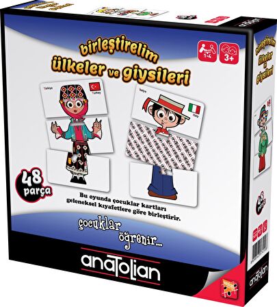 Anatolian Birleştirelim / Ülkeler ve Giysileri (48 Parça) Kod 7410