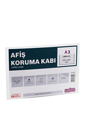 Lamiess  A-3 420X297 Mm Afiş Koruma Kabı 20'Li